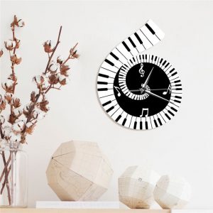 Piano Keyboard Musical Wall Clock